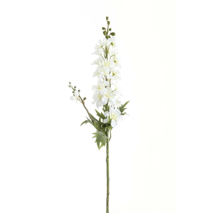 Tall White Delphinium - Luxury Artificial Flower Single Stem Luxury Home Decor Garden & Outdoor And Gifts
