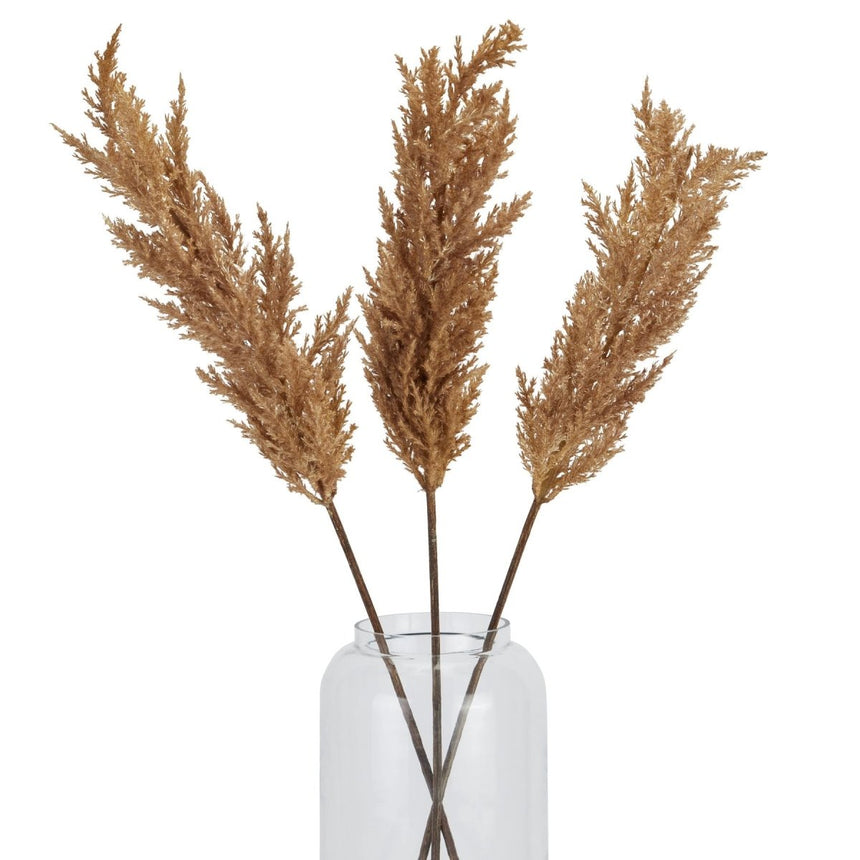Taupe Faux Dried Pampas Grass - Luxury Artificial Flower Single Stem Luxury Home Decor Garden & Outdoor And Gifts