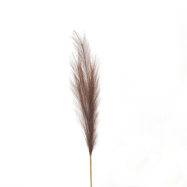 Taupe Faux Pampas Grass - Luxury Artificial Flower Single Stem Luxury Home Decor Garden & Outdoor And Gifts