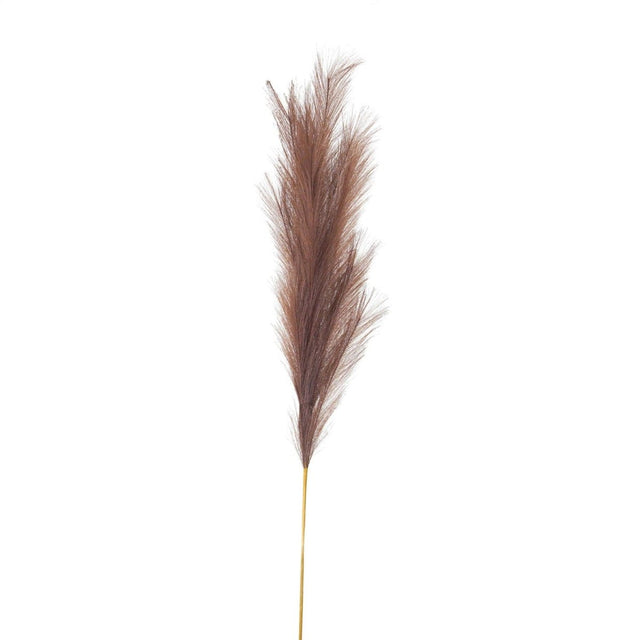 Taupe Large Faux Pampas Grass - Luxury Artificial Flower Single Stem Luxury Home Decor Garden & Outdoor And Gifts
