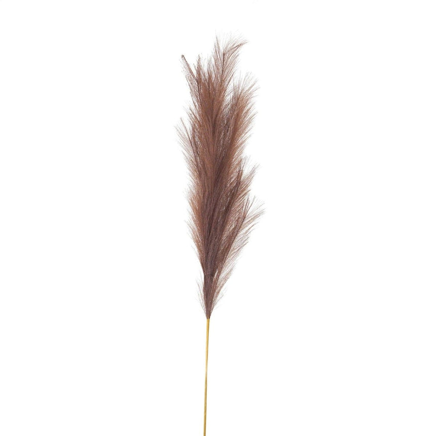 Taupe Large Faux Pampas Grass - Luxury Artificial Flower Single Stem Luxury Home Decor Garden & Outdoor And Gifts