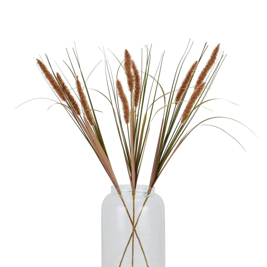 Terracotta Triple Grass - Luxury Artificial Flower Single Stem Luxury Home Decor Garden & Outdoor And Gifts