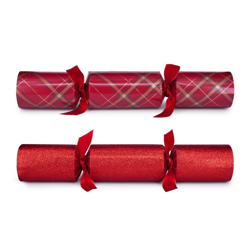 Traditional Tartan Christmas Crackers – FSC Mix 14in Set of 8 | Decor Sanctuary Quality Home Decor Garden & Outdoor Living and Gifts