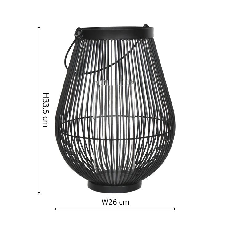 Venere Small Outdoor Garden Lantern Black Metal - Perfect Centerpiece For Outdoor Furniture Quality Home Decor Garden & Outdoor Living and Gifts