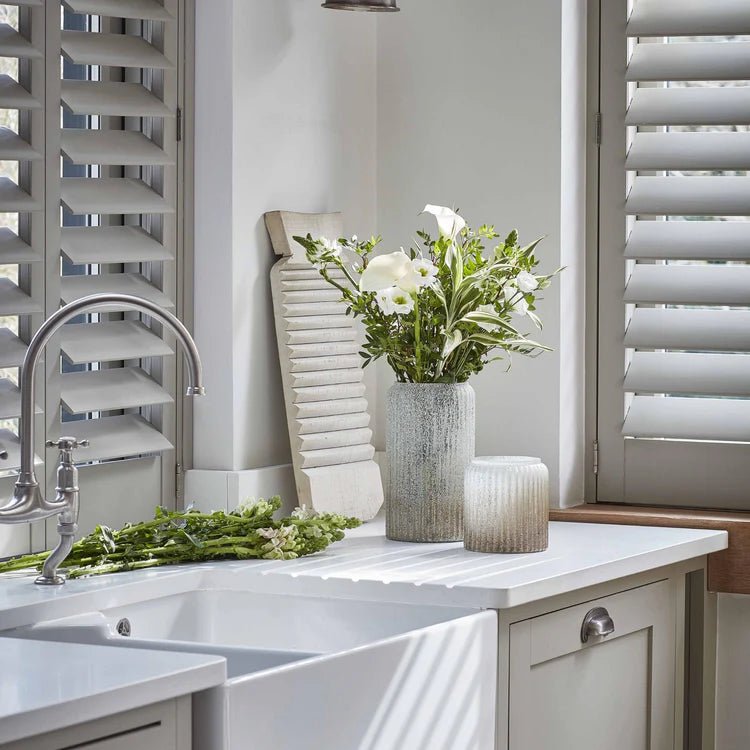 Verre Frosted Ribbed Glass Gold Planter H21Cm W21Cm Luxury Home Decor Garden & Outdoor And Gifts