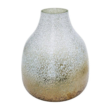 Verre Round Gold Frosted Vase H26Cm W21Cm Luxury Home Decor Garden & Outdoor And Gifts