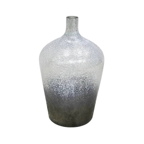Verre Stem Atlantic Blue Frosted Vase H30Cm W18Cm Luxury Home Decor Garden & Outdoor And Gifts