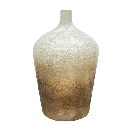 Verre Stem Gold Frosted Vase H30Cm W18Cm Luxury Home Decor Garden & Outdoor And Gifts