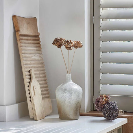 Verre Stem Gold Frosted Vase H30Cm W18Cm Luxury Home Decor Garden & Outdoor And Gifts