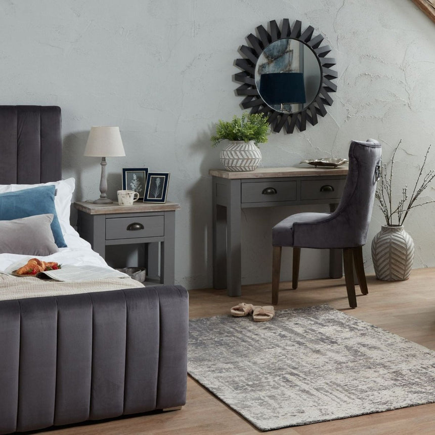 Vintage Whitewash Effect Teos Table Lamp & Linen Shade - Stylish Table Lamps UK Luxury Home Decor Garden & Outdoor And Gifts