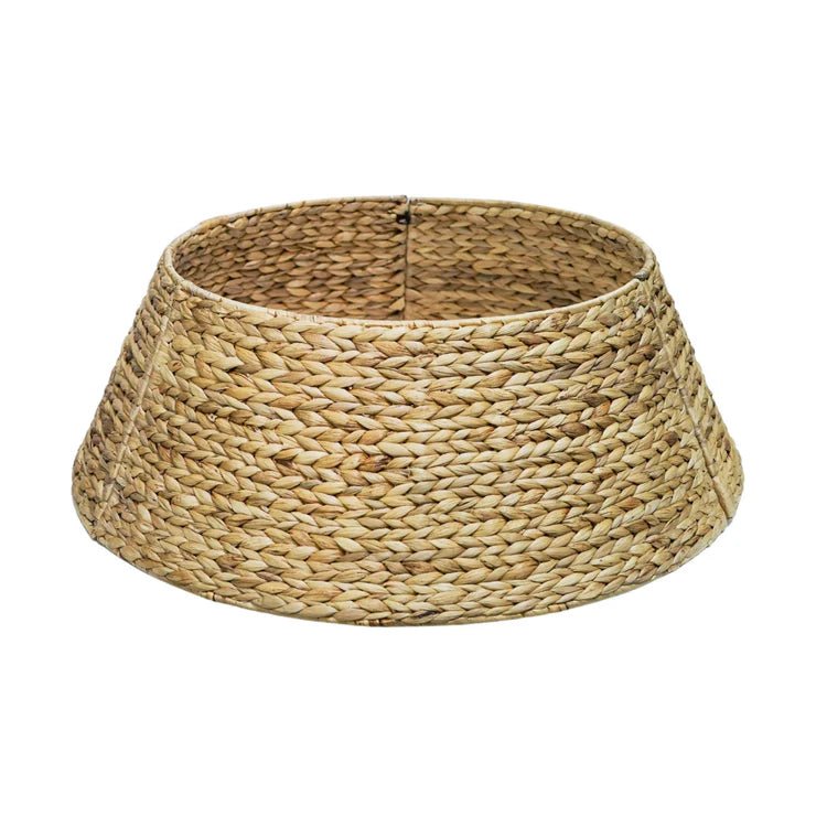 Water Hyacinth Christmas Tree Skirt Round - Foldable, Natural Brown Quality Home Decor Garden & Outdoor Living and Gifts