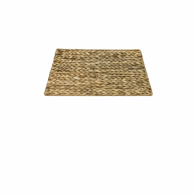 Water Hyacinth Christmas Tree Skirt Square - Foldable, Natural Brown Quality Home Decor Garden & Outdoor Living and Gifts