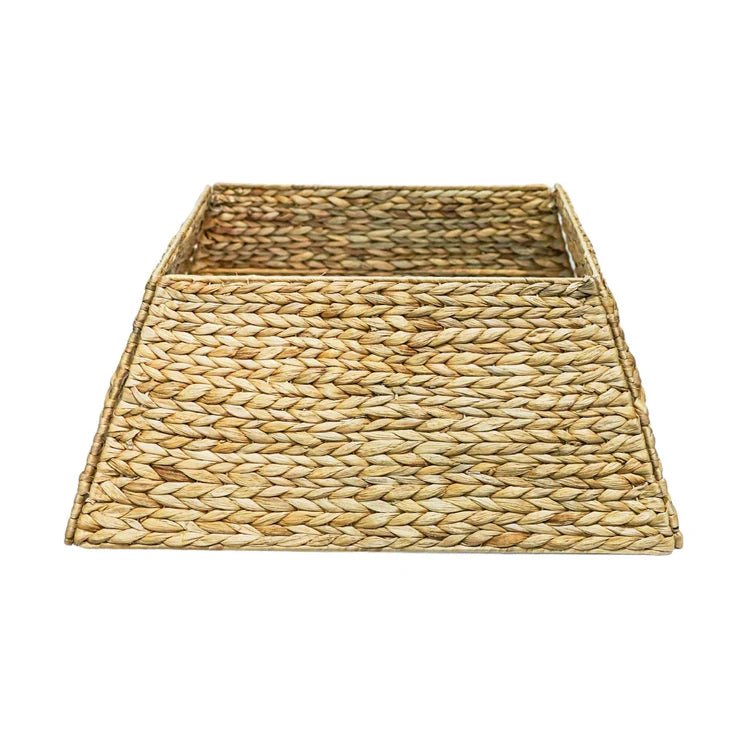 Water Hyacinth Christmas Tree Skirt Square - Foldable, Natural Brown Quality Home Decor Garden & Outdoor Living and Gifts