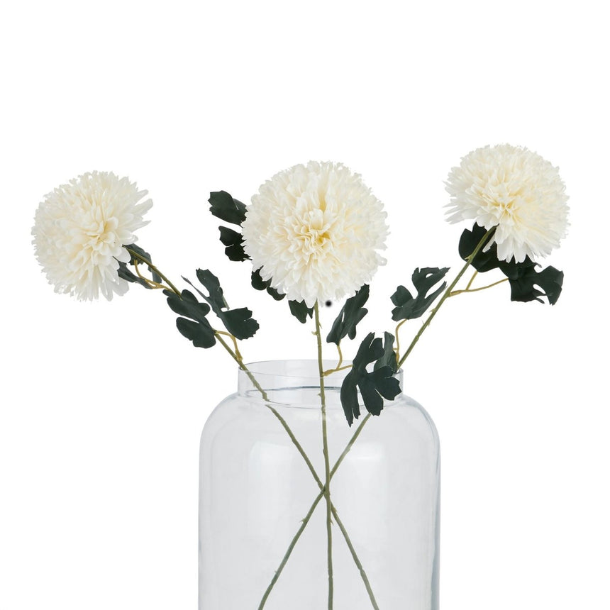 White Chrysanthemum - Luxury Artificial Flower Single Stem Luxury Home Decor Garden & Outdoor And Gifts