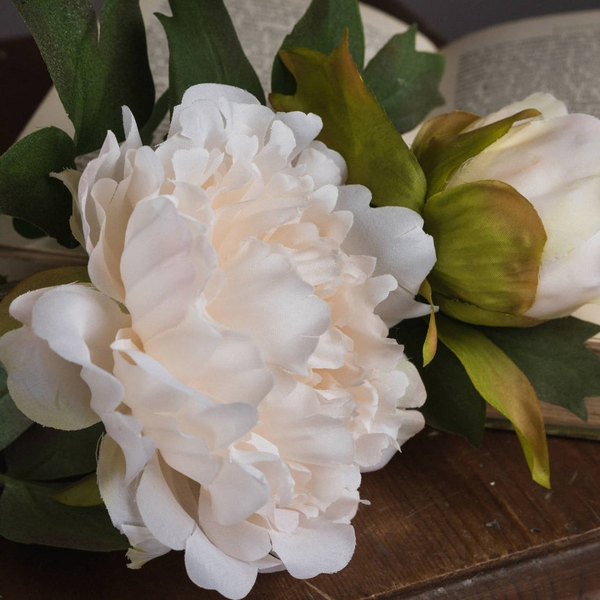White Fashion Peony - Luxury Artificial Flower Single Stem Luxury Home Decor Garden & Outdoor And Gifts