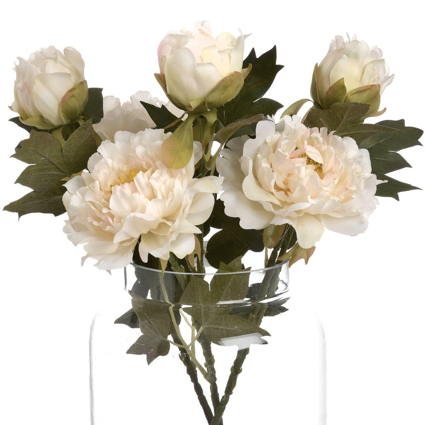 White Fashion Peony - Luxury Artificial Flower Single Stem Luxury Home Decor Garden & Outdoor And Gifts