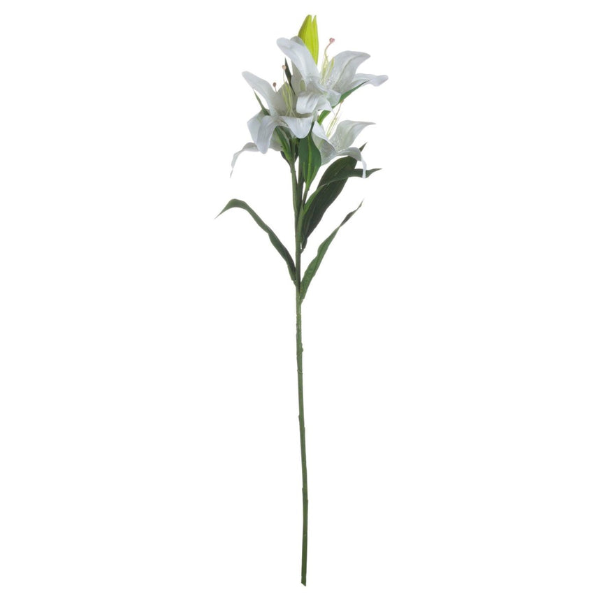 White Lily - Luxury Artificial Flower Single Stem Luxury Home Decor Garden & Outdoor And Gifts