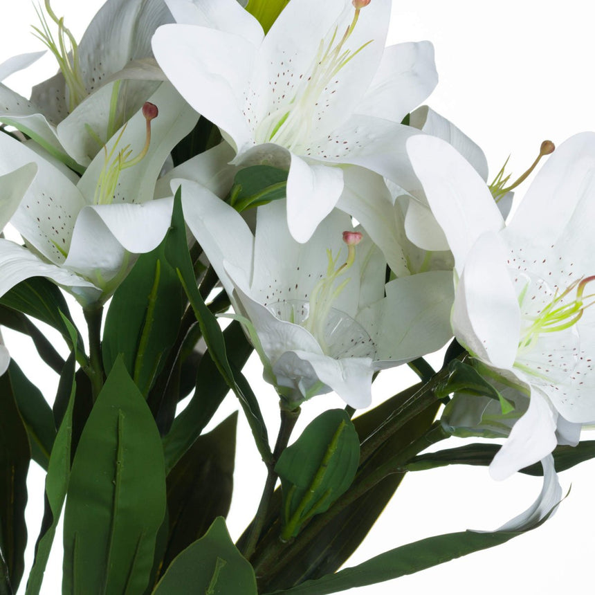 White Lily - Luxury Artificial Flower Single Stem Luxury Home Decor Garden & Outdoor And Gifts
