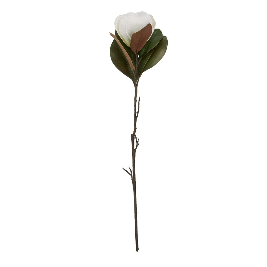 White Magnolia - Luxury Artificial Flower Single Stem Luxury Home Decor Garden & Outdoor And Gifts