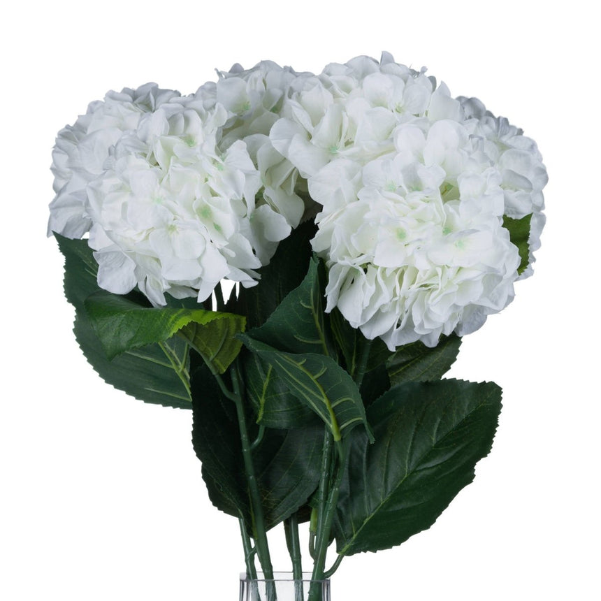 White Small Head Hydrangea - Luxury Artificial Flower Single Stem Luxury Home Decor Garden & Outdoor And Gifts