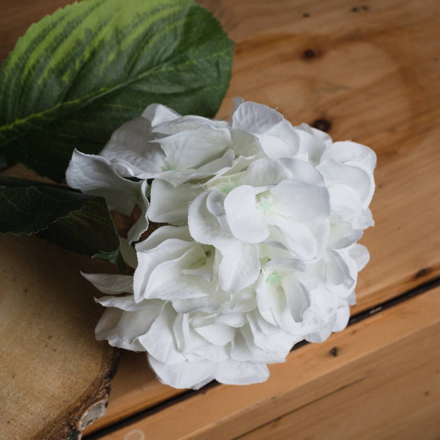 White Small Head Hydrangea - Luxury Artificial Flower Single Stem Luxury Home Decor Garden & Outdoor And Gifts
