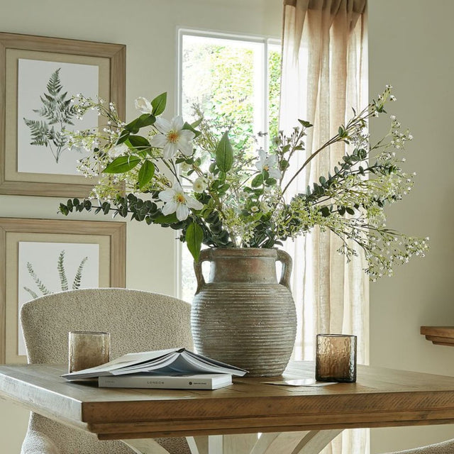 White Wildflower Spray - Luxury Artificial Flower Single Stem Luxury Home Decor Garden & Outdoor And Gifts