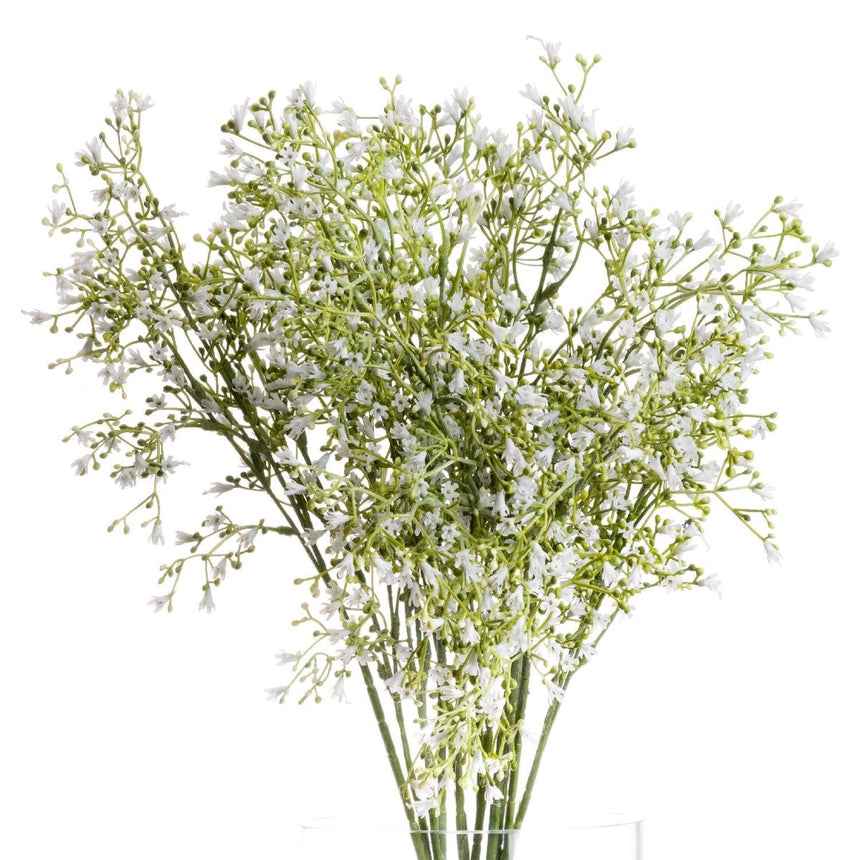 White Wildflower Spray - Luxury Artificial Flower Single Stem Luxury Home Decor Garden & Outdoor And Gifts