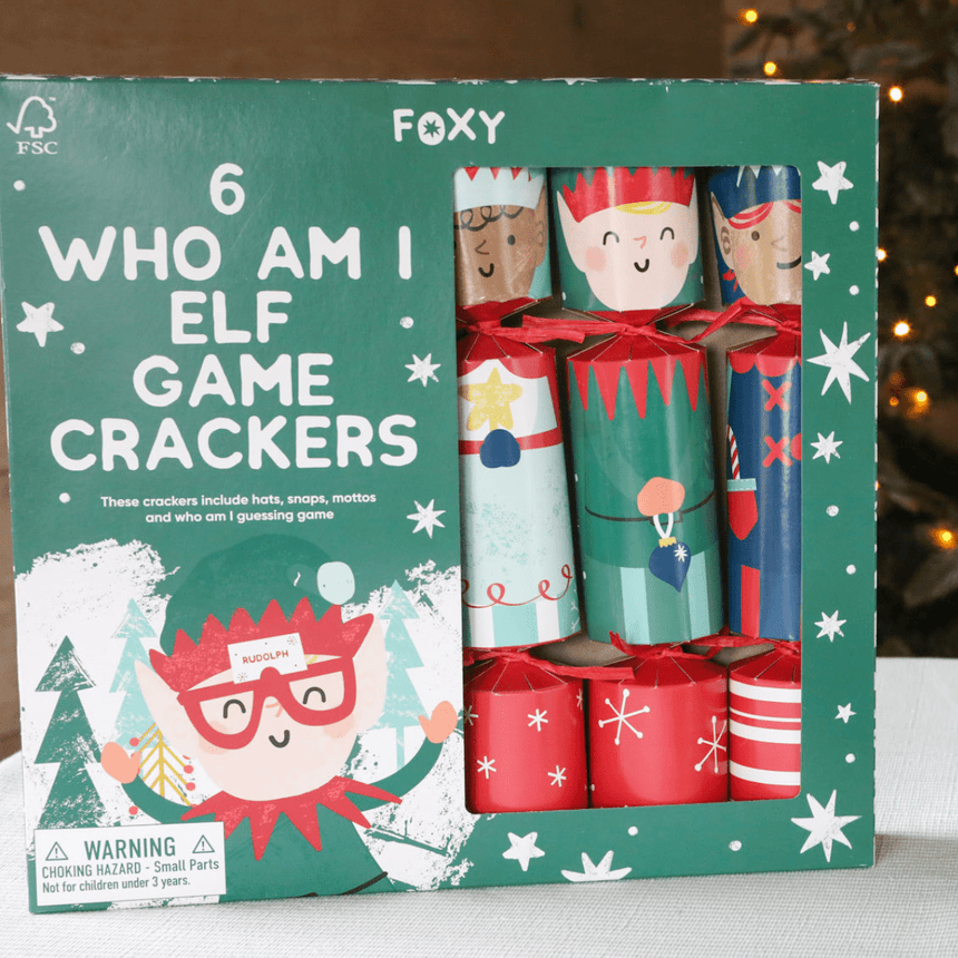Who Am I Elf Kids’ Christmas Crackers – 12" Tray of 6 | Decor Sanctuary Quality Home Decor Garden & Outdoor Living and Gifts