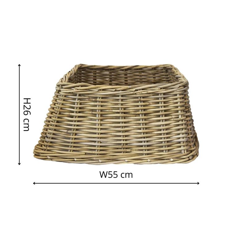 Wicker Christmas Tree Skirt - Square, Natural & Brown Quality Home Decor Garden & Outdoor Living and Gifts