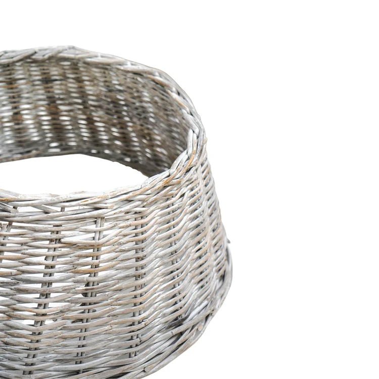 Wicker Christmas Tree Skirt White Wash - Rattan Quality Home Decor Garden & Outdoor Living and Gifts