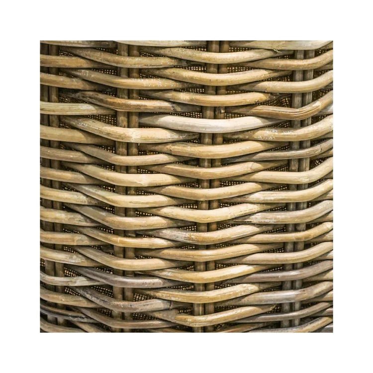 Wicker Log Basket Round Lined S/2 H45/D50, H35/D35cm Luxury Home Decor Garden & Outdoor And Gifts