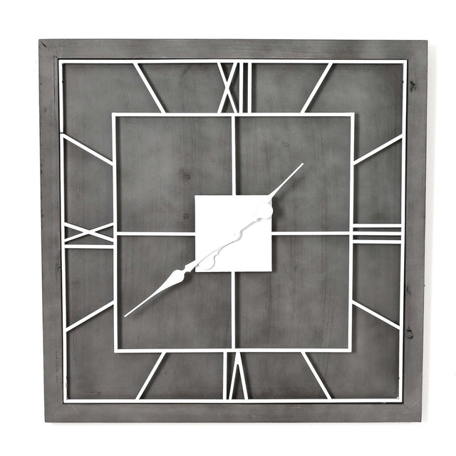 Williston Grey Square Wall Clock - Best Wall Clocks UK Luxury Home Decor Garden & Outdoor And Gifts