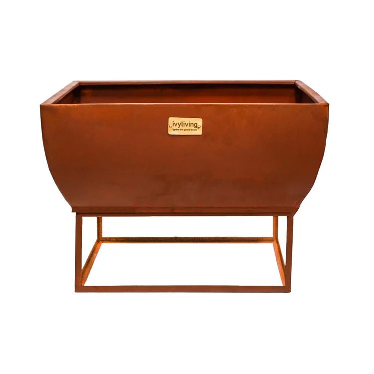 Windermere Small Iron Fire Pit/Bowl Rust Finish - UV Stable Frost Resistant Quality Home Decor Garden & Outdoor Living and Gifts