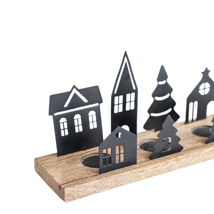 Wooden Advent Candle Holder with Metal Accessories Quality Home Decor Garden & Outdoor Living and Gifts