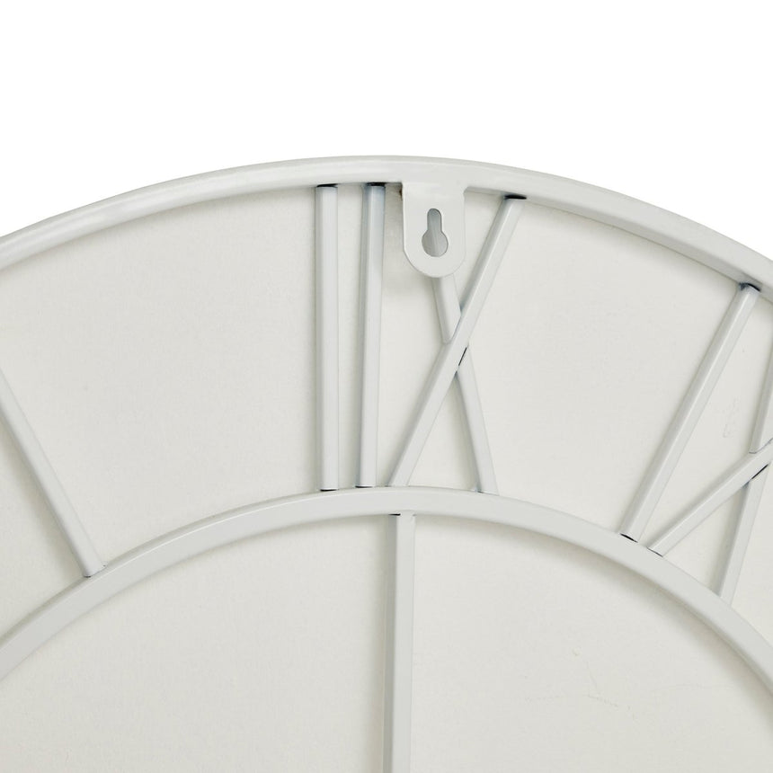 70cm White Skeleton Roman Numeral Wall Clock - Modern Wall Clocks UK Luxury Home Decor Garden & Outdoor And Gifts