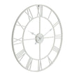 70cm White Skeleton Roman Numeral Wall Clock - Modern Wall Clocks UK Luxury Home Decor Garden & Outdoor And Gifts