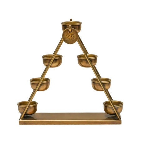 Advent Countdown Candle Holder with Date Discs in Antique Brass Quality Home Decor Garden & Outdoor Living and Gifts
