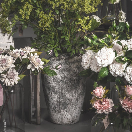 Aged Stone Tall Ceramic Vase - Decor Sanctuary UK curated collection of luxury home decor
