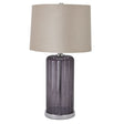 Alberta Metallic Ribbed Glass Lamp & Velvet Shade - Stylish Table Lamps UK Lamps - Decor Sanctuary UK curated collection of luxury home decor