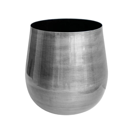 Antique Pewter Finish Indoor Planter - Bell Bottomed Shape Luxury Home Decor Garden & Outdoor And Gifts