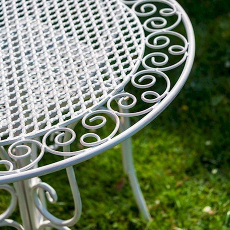 Aquitaine Garden Furniture Bistro Set - 2 Seater White & Red Quality Home Decor Garden & Outdoor Living and Gifts