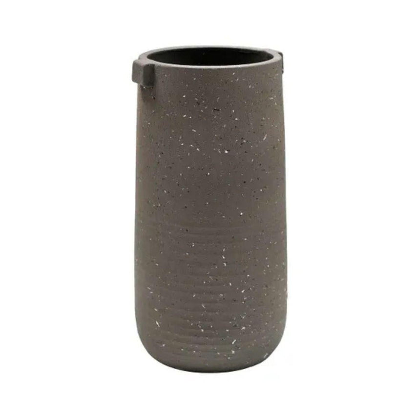 Aurora Terrazzo Minimalist Stone Grey Tall Cylinder Vase Quality Home Decor Garden & Outdoor Living and Gifts