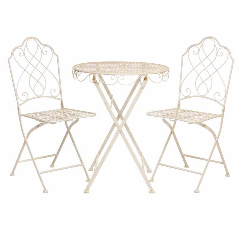 Avalon Garden Furniture Bistro Set - 2 Seater Cream Antique Finish Quality Home Decor Garden & Outdoor Living and Gifts