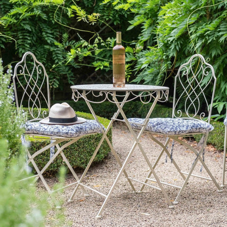 Avalon Garden Furniture Bistro Set - 2 Seater Cream Antique Finish Quality Home Decor Garden & Outdoor Living and Gifts