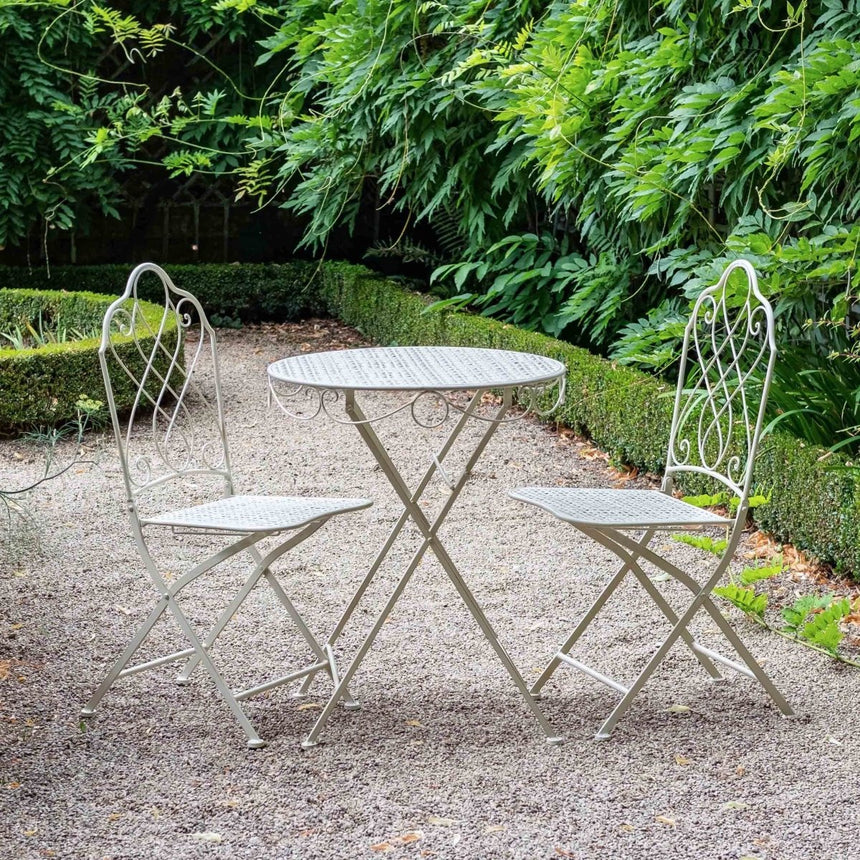 Avalon Garden Furniture Bistro Set - 2 Seater Cream Antique Finish Quality Home Decor Garden & Outdoor Living and Gifts