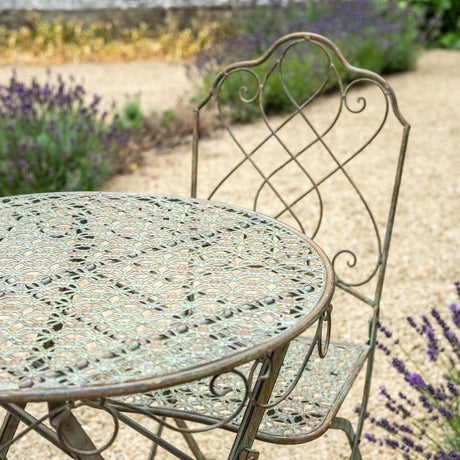 Avalon Garden Furniture Bistro Set - 2 Seater Green Rust Antique Finish Quality Home Decor Garden & Outdoor Living and Gifts