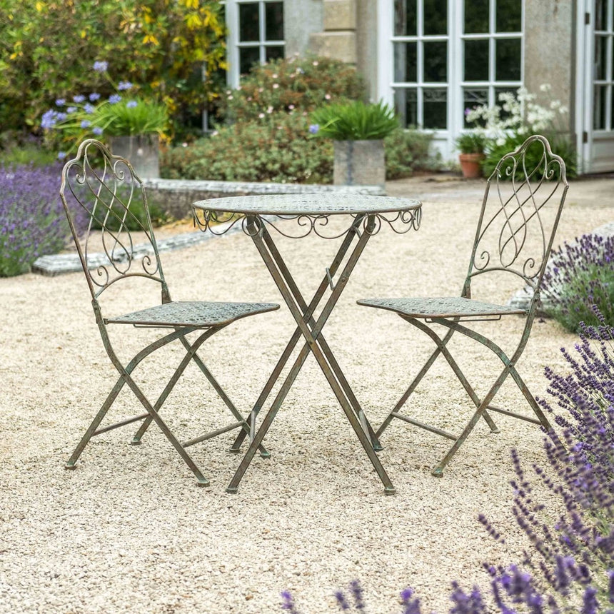 Avalon Garden Furniture Bistro Set - 2 Seater Green Rust Antique Finish Quality Home Decor Garden & Outdoor Living and Gifts