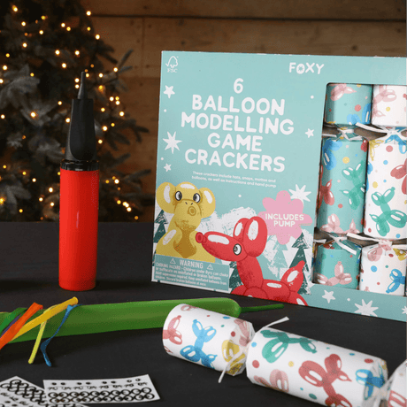 Balloon Modelling Kids Christmas Crackers – 12" Tray of 6 | Decor Sanctuary Quality Home Decor Garden & Outdoor Living and Gifts