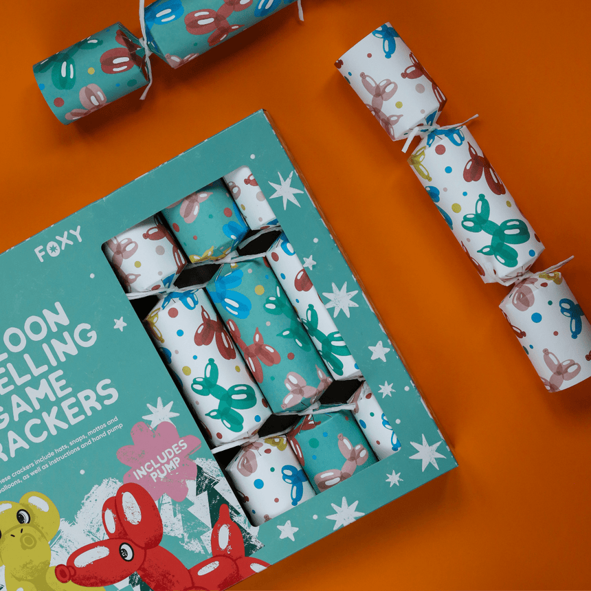 Balloon Modelling Kids Christmas Crackers – 12" Tray of 6 | Decor Sanctuary Quality Home Decor Garden & Outdoor Living and Gifts