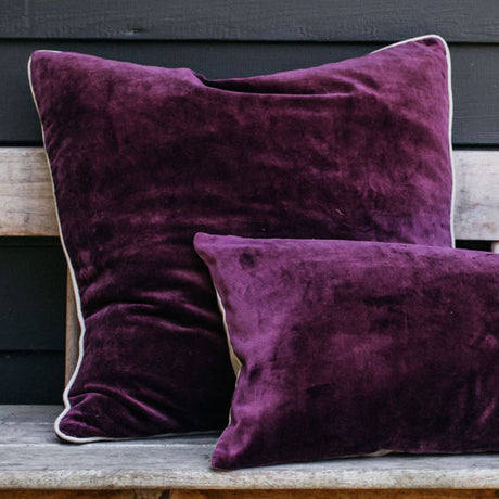 Berry Purple Sofa/Chair Cushion - 100% Cotton, Luxury Feather Pad, Modern, 50x50cm Quality Home Decor Garden & Outdoor Living and Gifts
